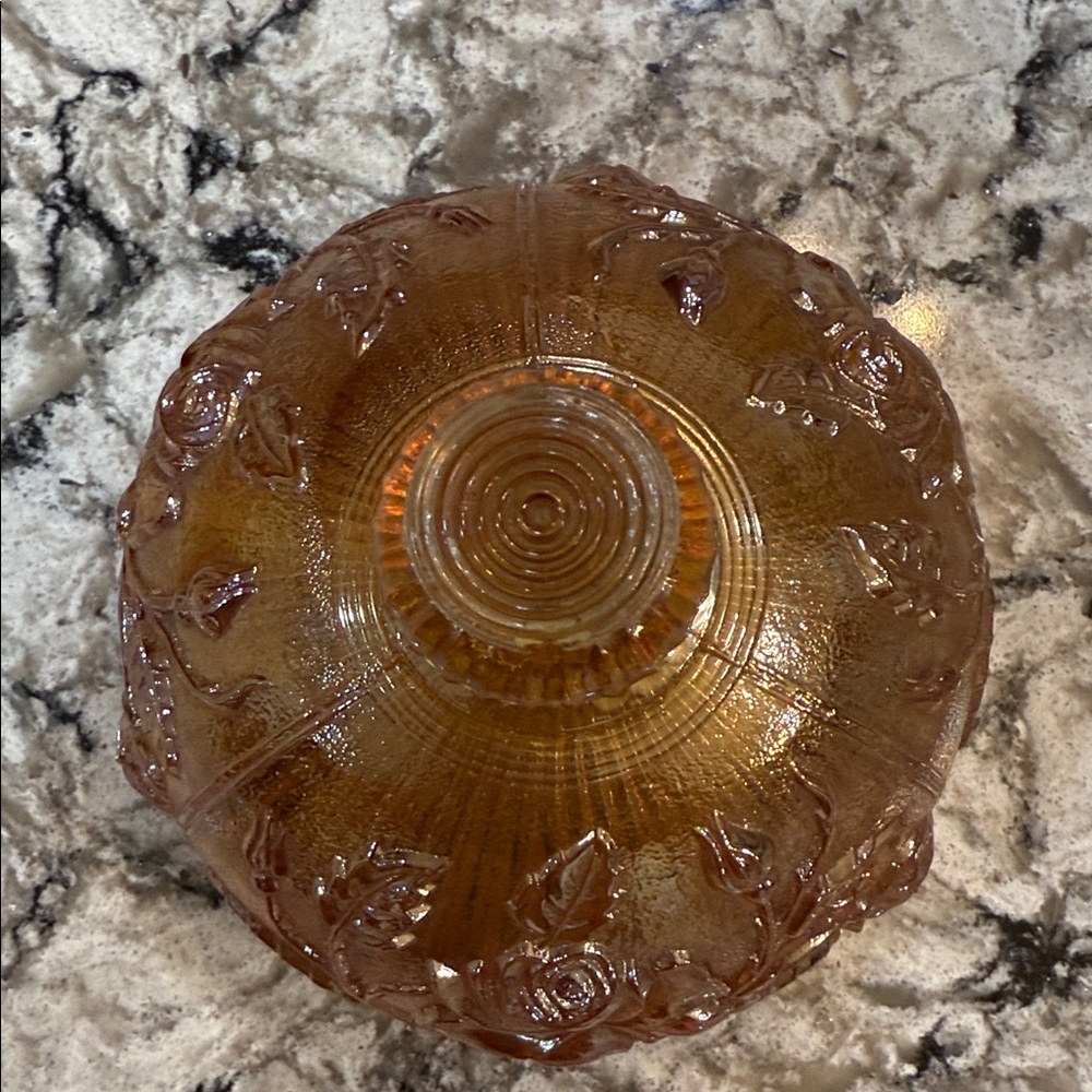 Vintage Marigold Imperial Carnival Glass Covered Butter Dish dome DOME ONLY - Picture 8 of 11